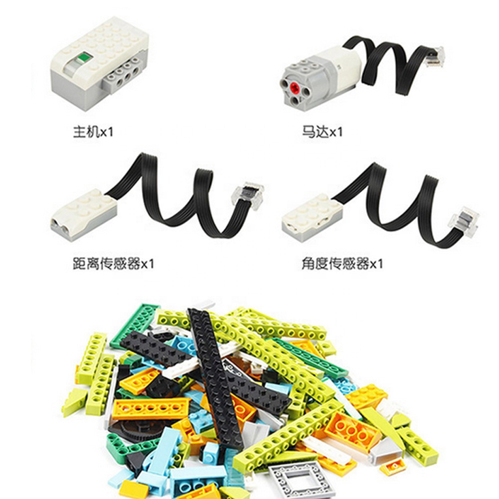 Программируемый робот DIYmall DIY 45300, электронные обучающие кирпичи, совместимые с Legoed WEDO2.0, подарок для детей