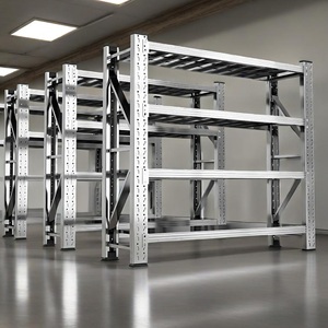 Rayonnage à palettes pliable en acier inoxydable sans bouchon à usage moyen Unités de stockage empilables à 5 couches pour garage et entrepôt - Product Image 1