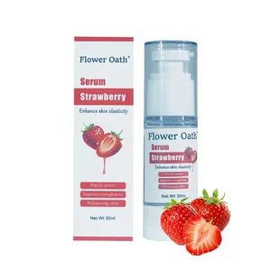 Marca privada Flower Oath Esencia de fresa personalizada hidratante antienvejecimiento Esencia de niacinamida cuidado de la piel esencia facial