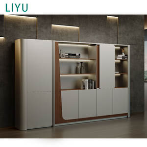 Liyu Mobilier de bureau moderne de luxe Convertible Executive CEO Desk Bureau De Table incurvé Bureaux De Direction - Product Image 3