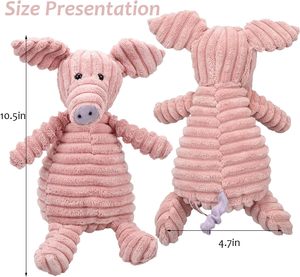 Sustainable Animal Shaped Squeaky Dog <b>Toys</b> Durable Chewing Corduroy Plush for Big Dogs Pet Squeak Play Feature - Product Image 5