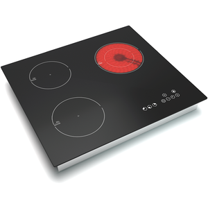 Placa de Inducción Integrada de <span class=keywords><strong>3</strong></span> Quemadores, Alta Potencia, Combinación de Inducción e Infrarrojos - Product Image 1