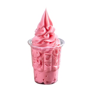 Modèle de crème glacée Sundae factice pour vitrine, dégradé bicolore, saveurs matcha et fraise - Product Image 2
