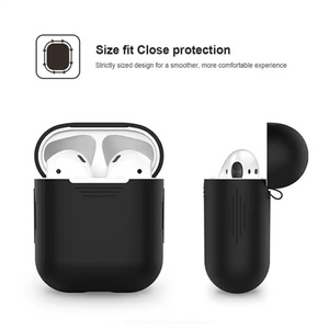 Housses pour écouteurs en silicone OEM Housse pour écouteurs sans fil Protection Pouch Box Soft Skin Cute Colors Bag pour Apple Airpods 1 2 3 Pro - Product Image 4
