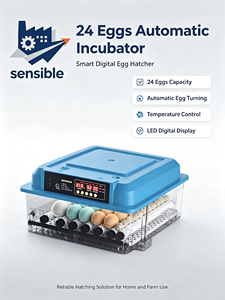Incubateur numérique automatique 24 œufs avec retournement intelligent pour l'éclosion des œufs de poulet, de canard, d'oie et d'oiseaux - Product Image 1