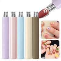 Alat Dotting Nail Art Desain Bunga 5 Kelopak 1.5mm Set Pena Kepala Manik-Manik untuk Manikur DIY Salon Persediaan Grosir