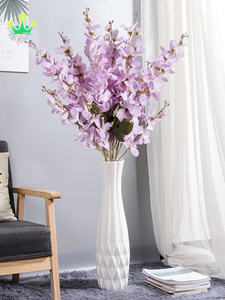Delphinium artificiale <span class=keywords><strong>viola</strong></span> stelo <span class=keywords><strong>lungo</strong></span> Larkspur <span class=keywords><strong>fiore</strong></span> di seta per vaso alto composizione floreale matrimonio casa giardino decorazioni per feste - Product Image 3