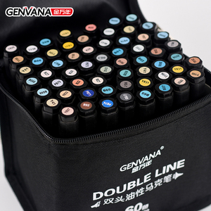 GENVANA OEM ODM Vente en gros – Lot de 60 marqueurs d'art <span class=keywords><strong>à</strong></span> double pointe <span class=keywords><strong>à</strong></span> l'<span class=keywords><strong>alcool</strong></span> – Prix usine en gros – Marqueurs <span class=keywords><strong>à</strong></span> double tête pour le dessin - Product Image 2