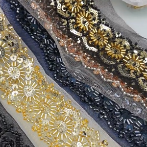 Gold Beaded Trim - Elegant Details for Fashion & Weddings