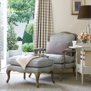 Stile francese di alta-end fashion hotel b & B soggiorno in legno retro old singolo divano <span class=keywords><strong>mobili</strong></span> su misura - Product Image 4