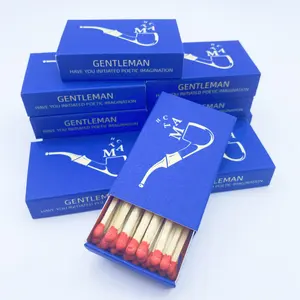 Advertising Hotel Custom Matchbox Wholesale Large Household Company Gifts Hot Selling Colorful Candle Matches