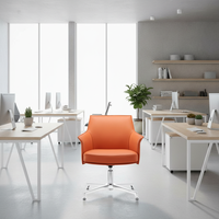 Chaise de bureau exécutive moderne en cuir de haute qualité avec accoudoirs en alliage d'aluminium pour la maison, le bureau, le salon, la salle de sport et les environnements domestiques