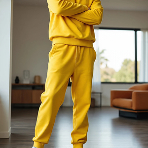 Pantalones de chándal unisex lavados con piedra de alta calidad, joggers ecológicos informales de talla grande para mujeres, hombres, inspiración de estilo callejero - Product Image 3