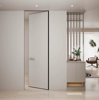 Portes en bois modernes invisibles à montage encastré personnalisées pour chambre à coucher, utilisation hôtelière, porte cachée sans cadre interne
