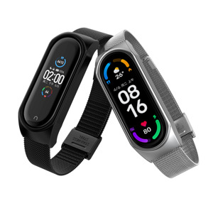 Forwelleny <span class=keywords><strong>Metal</strong></span> Acero Inoxidable Pulsera Milanesa <span class=keywords><strong>Correa</strong></span> Pulsera Pulseras para Xiaomi <span class=keywords><strong>Mi</strong></span> <span class=keywords><strong>Band</strong></span> 3 4 5 <span class=keywords><strong>6</strong></span> 7 - Product Image 2