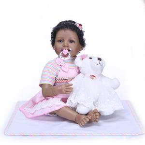 NPK – poupée de bébé de 55CM, brun foncé, 3D, veines de peau visibles - Product Image 2