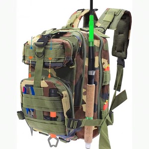 Échantillon gratuit : Sac à dos de pêche résistant à l'eau, sac tactique, boîte à pêche souple avec porte-canne et housse de protection contre la pluie - Product Image 1