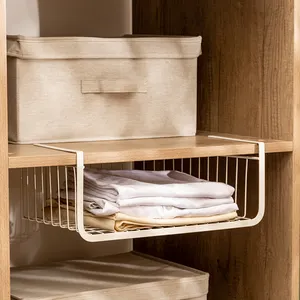 Nieuwe Badkamer Keuken Garderobe Kast Kantoor Ijzer Onder Plank Opslag Mand Opknoping Insert Onder Bureau Organizer Basket