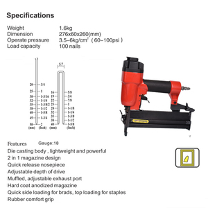 Deko — F50 9040 2 en 1 18GA, pistolet à agrafes, couronne de canapé, bras pneumatiques à Air, cloueur de sol et agrafeuse à gaz - Product Image 3