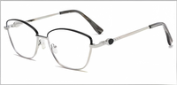 Monture de lunettes œil-de-chat en métal faite à la main, optique de haute qualité, à monture complète, pour toutes les formes de visage, pour femmes