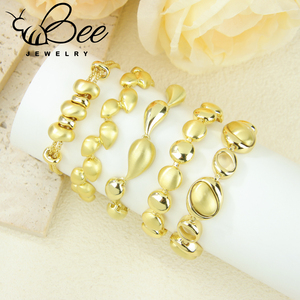 สร้อยข้อมือทอง 14k ดีไซน์คิวบันลิงค์ ทันสมัย ไม่หมอง พร้อมจี้ห้อย สไตล์อิตาเลียน เรียบหรู สำหรับผู้หญิง - Product Image 2
