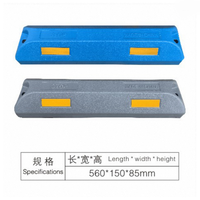 Pare-voiture en plastique robuste Xinhong de 560 mm avec signalisation STOP réfléchissante, gris, pour parking souterrain