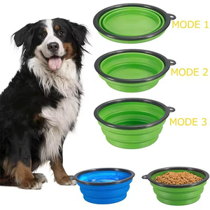 Dog Accessories 350Ml Portable Travel <b>Pet</b> Folding Collapsible Silicone Dog Puppy Bowl Collapsible Dog Water Bowl - Product Image 3