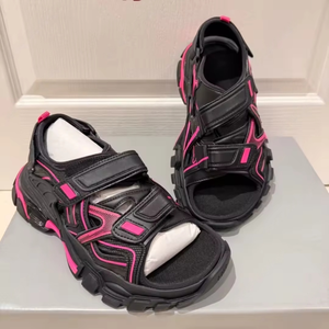 Fashion Open-toe Men's <b>Slides</b> <b>Slippers</b> High quality Men Woman Genuine Leather Shoes Outdoor sports casual walking Style shoes - Product Image 2