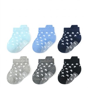 Calcetines Antideslizantes de Algodón para Bebés, Calcetines con Puntos de Silicona Antideslizantes para Niños y Niñas, Venta al Por Mayor - Product Image 6