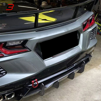 Lèvre arrière en fibre de carbone style Z51 pour Chevrolet Corvette C8 2020-2021, diffuseur de pare-chocs arrière, spoiler, kit carrosserie