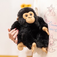 Peluche réaliste de chimpanzé, jouet en peluche, animal en peluche, rembourrage en polyester et coton PP, cadeau de vacances, cadeau d'anniversaire, poupée animale douce