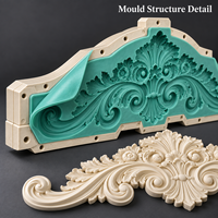 Moule de décoration de porte en résine Tietuo + noyau en silicone PU C296-G2, texture de pierre réaliste, spécialiste des moules décoratifs