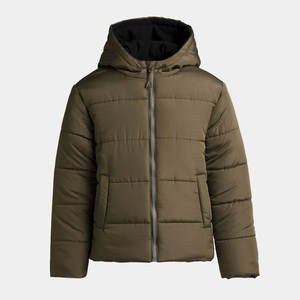 Chaqueta Acolchada de Lona para Hombre, Estilo Urbano, de Alta Calidad, Transpirable, de Poliéster, con Cuello Alto y Logotipo Frontal Personalizado - Product Image 1