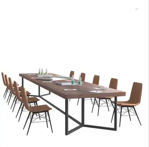 Chinese Stijl Lange Houten Eettafel Set Match 12 Stoelen Massief Houten Materiaal Eettafel En Stoel