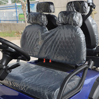 Voiturette de golf électrique tout-terrain 4 places (2+2 sièges) avec système multimédia central et caméra de recul pour le parc