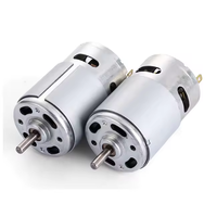 Motor DC RS-895 12V Magnet Permanen 5000 RPM IP67 Torsi 1500g.cm Daya 200W Poros Keluaran Kustom Kipas Logam Kebisingan Rendah Rumah Tangga