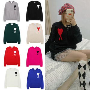 厂家直销男士防起球长袖针织100%棉套头毛衣纯色图案秋季 - Product Image 2