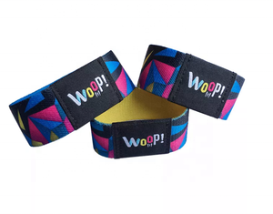 Muñequera RFID con impresión personalizada, pulsera de tela tejida elástica para pago de eventos con etiqueta de Pvc - Product Image 3