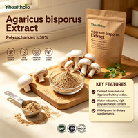 Extrait d'Agaricus Bisporus de haute pureté 10:1 20:1, poudre d'extrait de champignon, lot stable, indicateur de qualité pour usine de transformation alimentaire