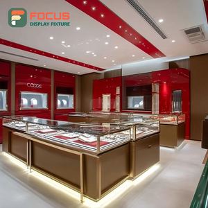 Luxury Jewelry Display Counter Tempered Glass Panel Jewelry Shop Jewelry Cabinet - Product Image 5