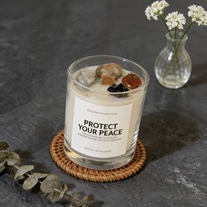 Bougie aromathérapeutique artisanale haut de gamme en cire de soja, pierre de cristal moderne, pour les fêtes, les anniversaires, y compris la Saint-Valentin - Product Image 5