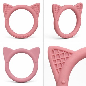 <span class=keywords><strong>Anneau</strong></span> <span class=keywords><strong>de</strong></span> <span class=keywords><strong>dentition</strong></span> pour bébé en silicone, jouet <span class=keywords><strong>de</strong></span> <span class=keywords><strong>dentition</strong></span> pour nourrisson, <span class=keywords><strong>anneau</strong></span> chaton sans BPA, qualité alimentaire, 0-12 mois, personnalisable - Product Image 3