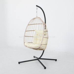 Leisure Foldable <b>Single</b> Hanging Chair Chair Indoor Outdoor Patio Garden Steel Rattan Rope <b>Swing</b> Chair - Product Image 2