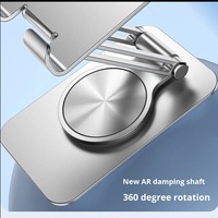 Support de tablette en alliage d'aluminium, support de téléphone rotatif à 360°, réglable et pliable, support universel pour iPad, compatible avec les supports de bureau
