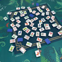 Tuiles de Mahjong américaines Wildwood en acrylique, motif papillon bleu, écologiques et durables, avec tapis de Mahjong assorti – En stock, vente chaude