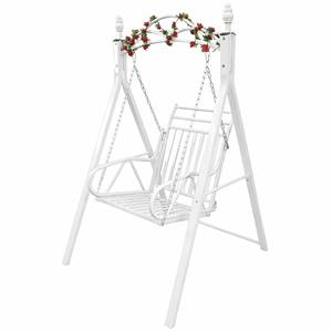 Silla Columpio de Acero para Exteriores, Silla Colgante de Jardín, Asientos Dobles - Product Image 3