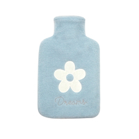 British Standard 2000ml Sac de bouteille d'eau chaude en caoutchouc Bouteilles d'eau chaude en caoutchouc avec couvercle à fleurs