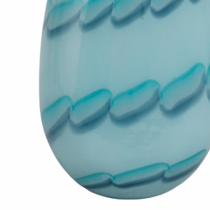 Vaso in vetro con motivo testurizzato blu, decorazione per la casa, per soggiorno, ingresso, consolle, centrotavola - Product Image 6