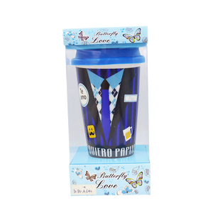 Mejor día de padres regalo Eco amigable de una sola pared de porcelana de tazas de café <span class=keywords><strong>y</strong></span> tazas con tapa - Product Image 2