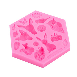 Stampo in Silicone 3D per Fai da Te con Grafiche Popolari e Classiche: Cervo, Gufo, Uccellino, Pino, Castagno, Felce, Zucca, Foglie, Scarabeo, Farfalla - Product Image 3